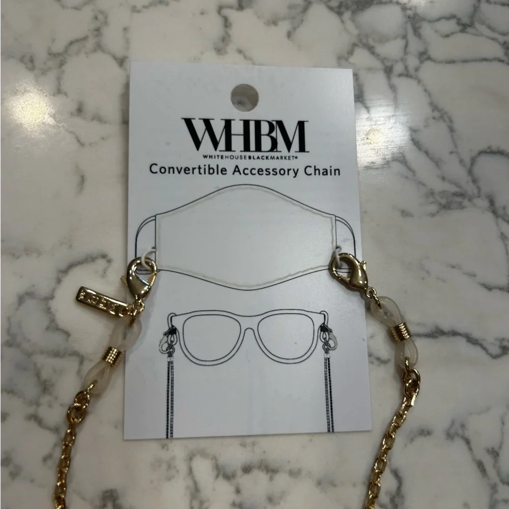 NWT‎ White House Black Market WHBM Convertible Accessory Glasses Chain